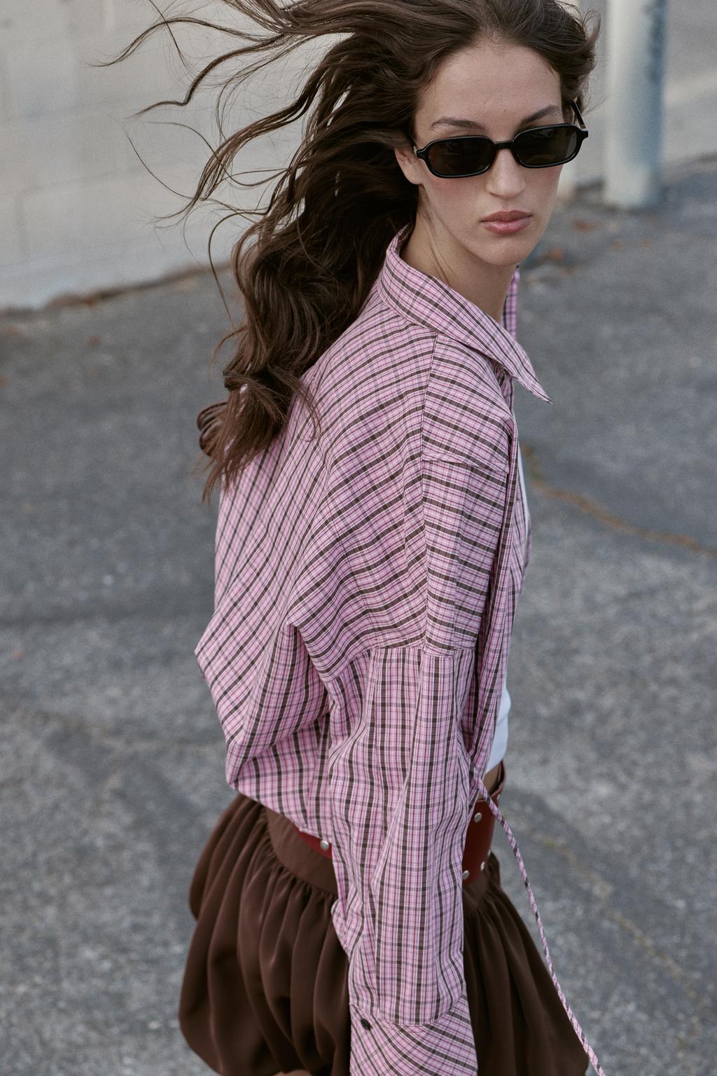 РУБАШКА В КЛЕТКУ МУЛЬТИПОЗИЦИОННАЯ