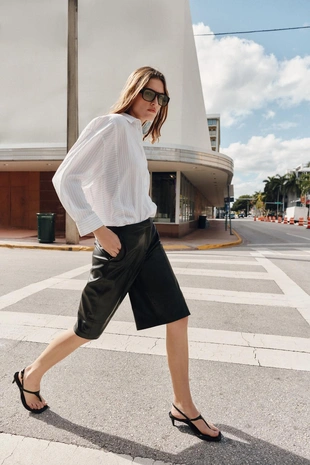 Рубашка OVERSIZE в полоску- Заказать в России