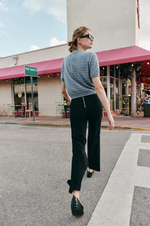 Брюки с высокой посадкой- Заказать в России