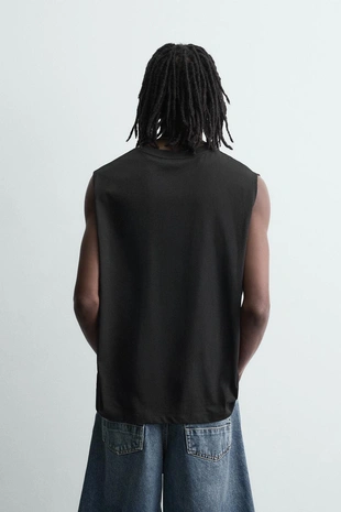 Майка с эффектом потертости