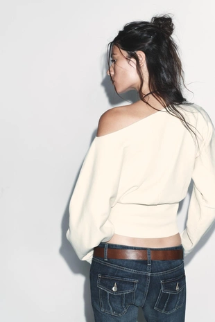 Асимметричная хлопковая толстовка