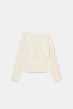 Асимметричная хлопковая толстовка- Заказать в России