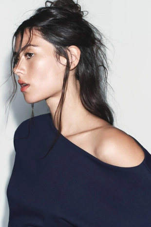 Асимметричная хлопковая толстовка- Заказать в России