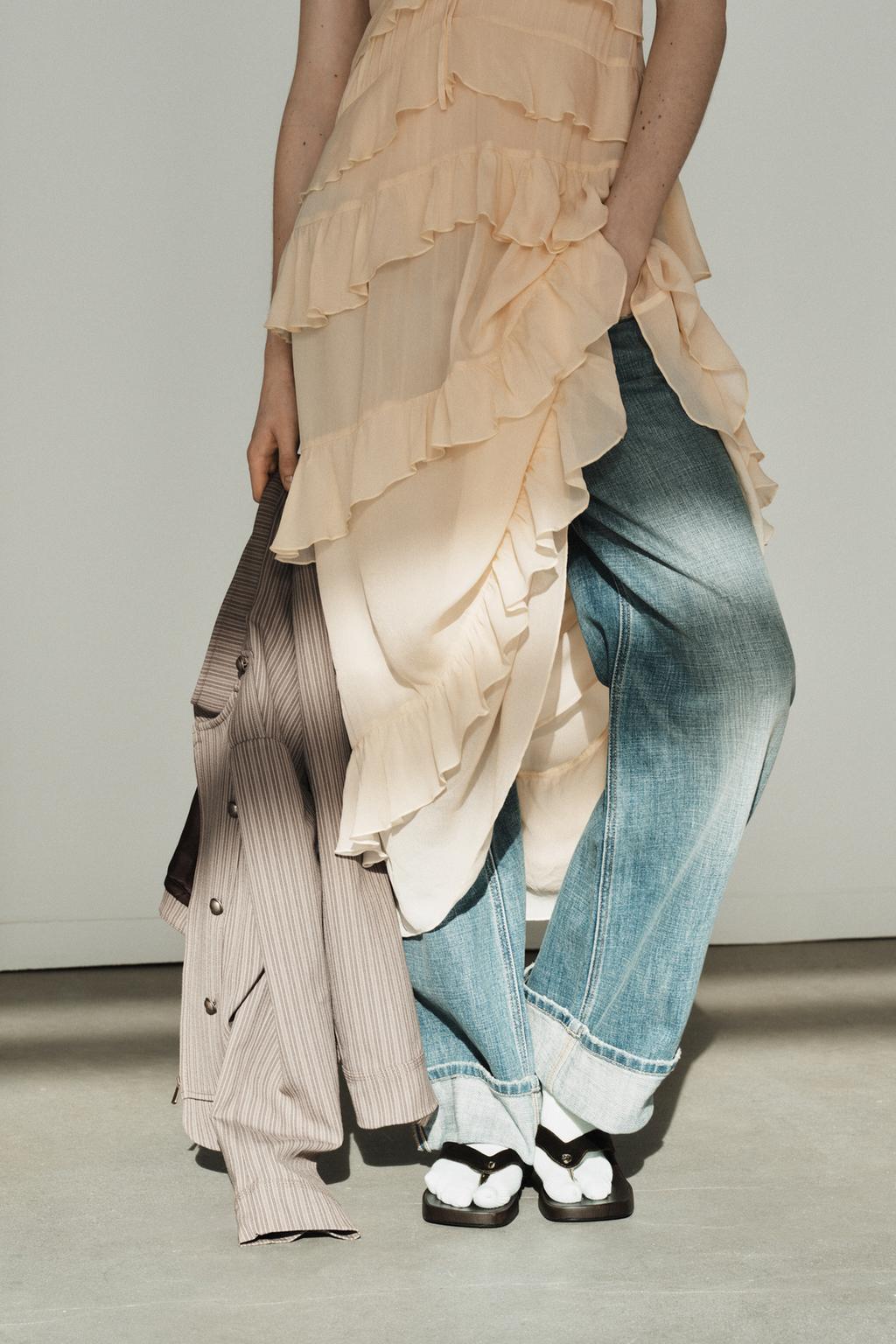 ПЛАТЬЕ МИДИ С ВОЛАНАМИ