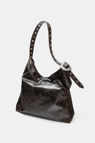 Сумка-шопер с заклепками- Заказать в России