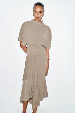 Топ с воротником-стойкой- Заказать в России