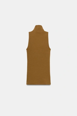 Топ без рукавов с воротником-стойкой- Заказать в России