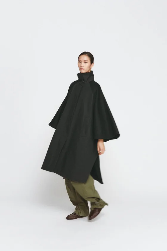 НАКИДКА ИЗ СМЕСОВОЙ ШЕРСТИ — коллекция Zara «ZW» 