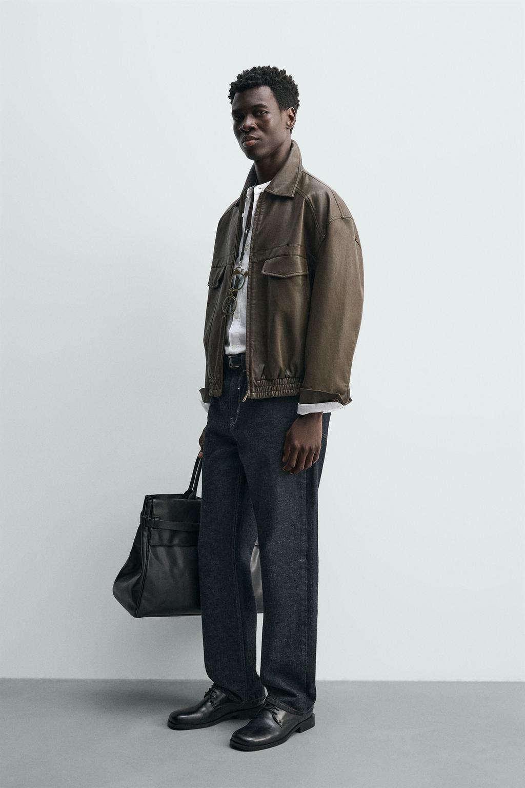 БОМБЕР ИЗ ИСКУССТВЕННОЙ КОЖИ