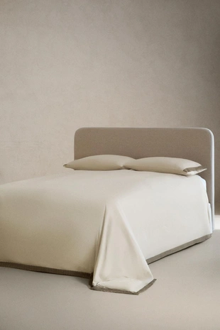 Покрывало из сатина с тканью (300 нитей) и вышивкой- Заказать в России