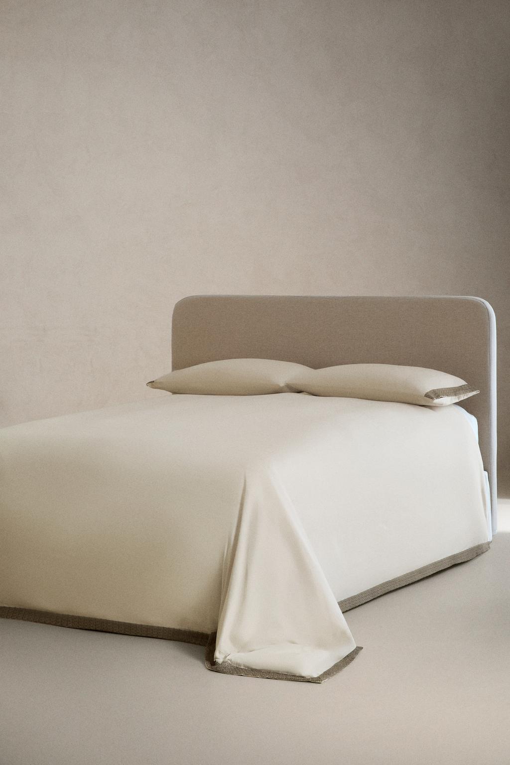 Покрывало из сатина с тканью (300 нитей) и вышивкой