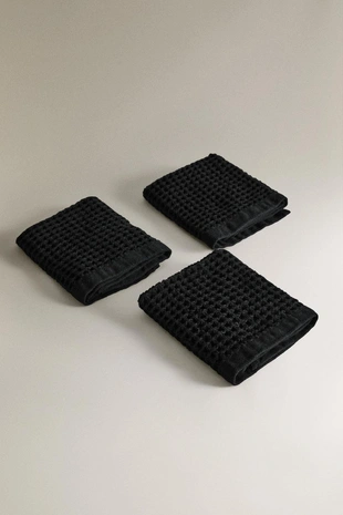 Сотканные махровые банные полотенца из хлопка (набор из 3 штук)