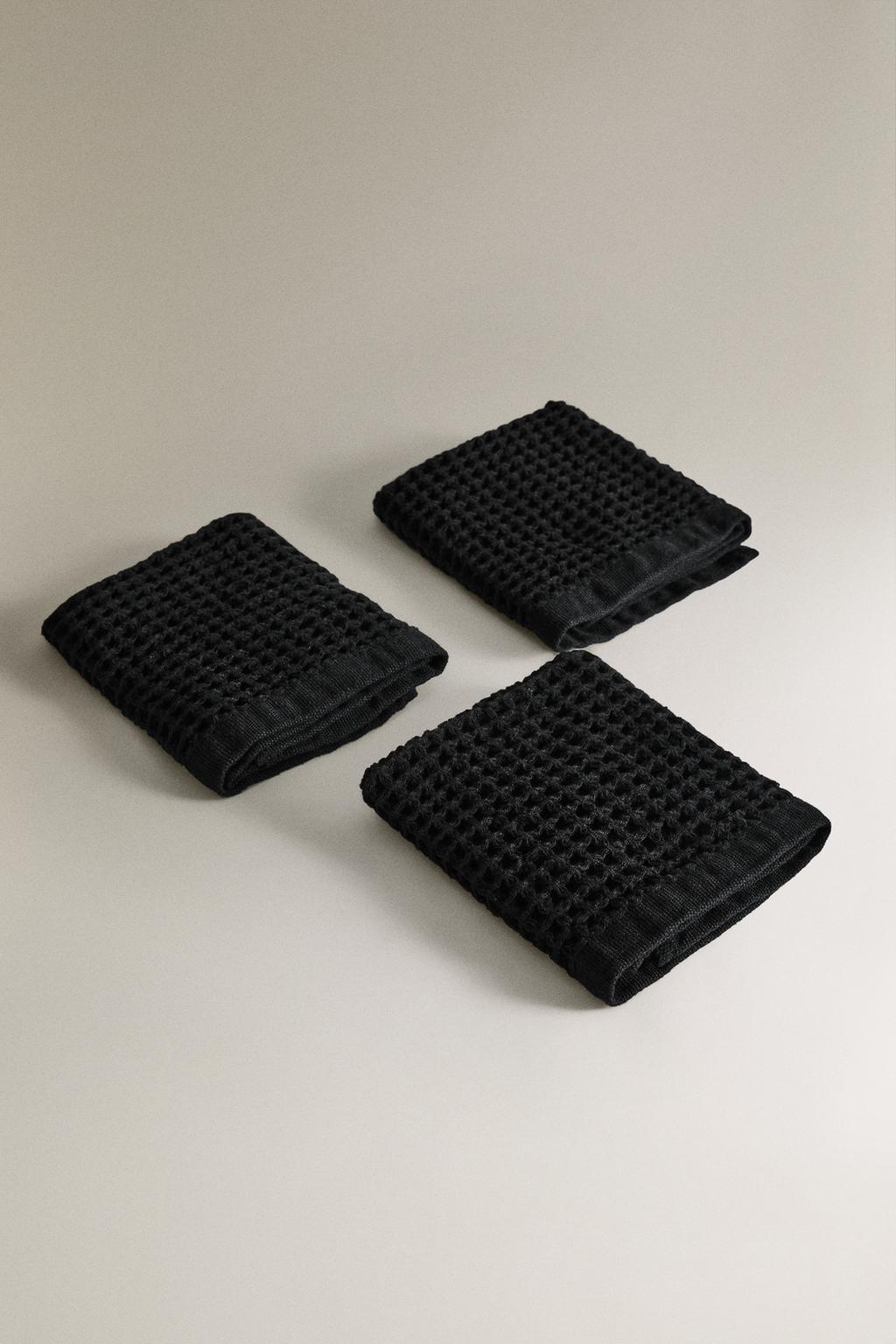 Сотканные махровые банные полотенца из хлопка (набор из 3 штук)