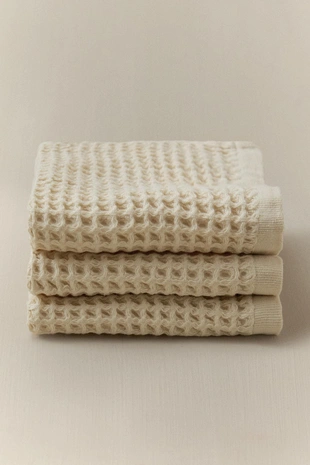 Набор из 3 махровых полотенец из вафельного хлопка- Заказать в России