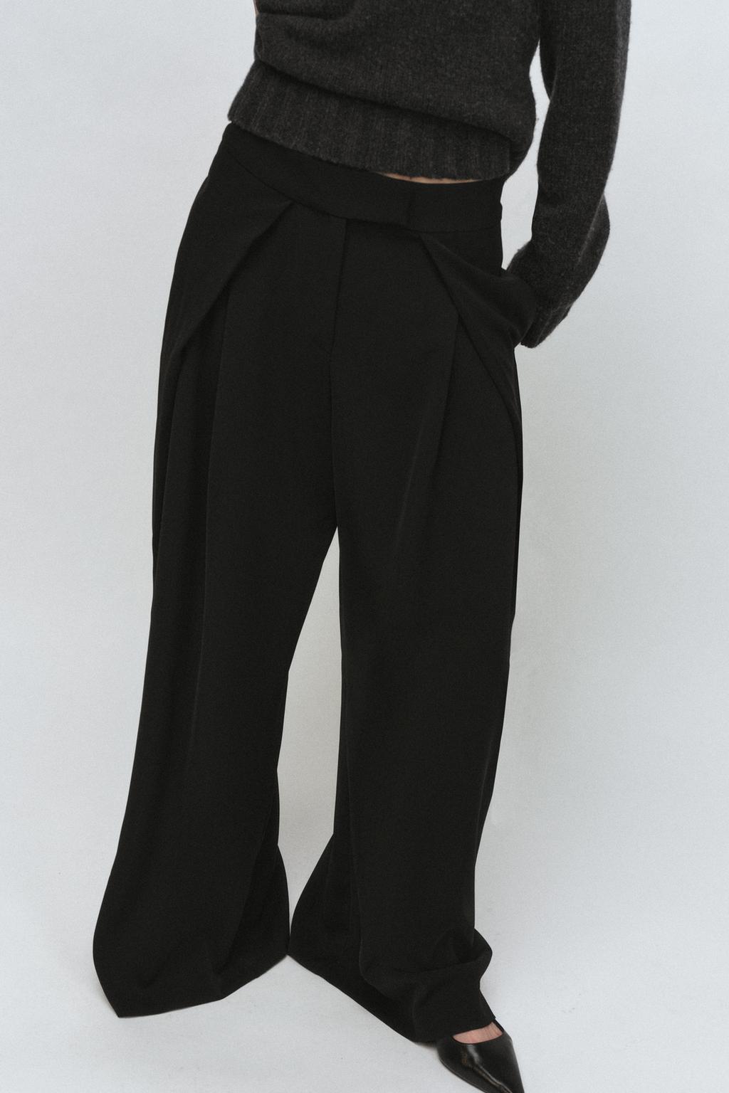 ШИРОКИЕ БРЮКИ В ПОЛОСКУ — ZW COLLECTION