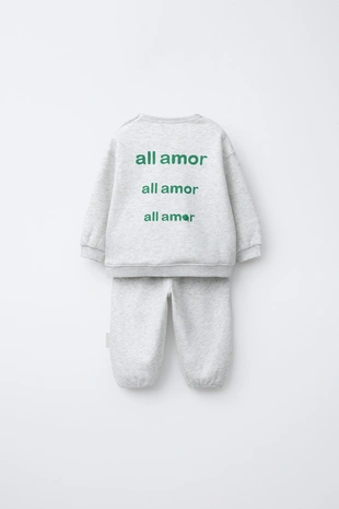 Комплект из толстовки и брюк с надписью- Заказать в России