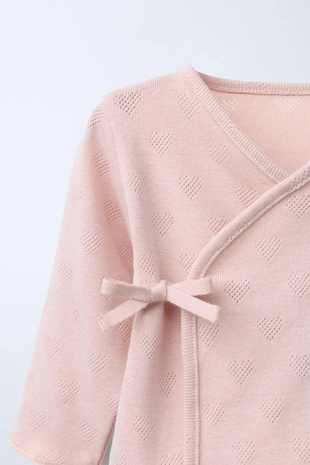 Набор для новорожденного и сумка из ажурной ткани с сердцами- Заказать в России