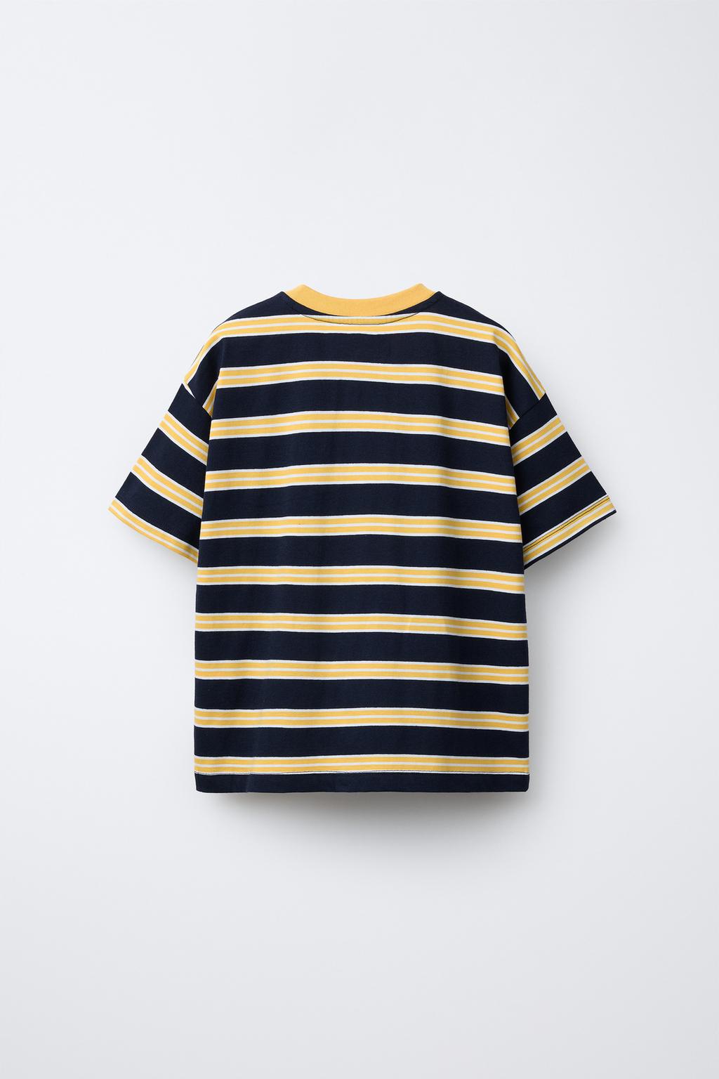 ФУТБОЛКА В ПОЛОСКУ С ВЫШИТОЙ НАДПИСЬЮ