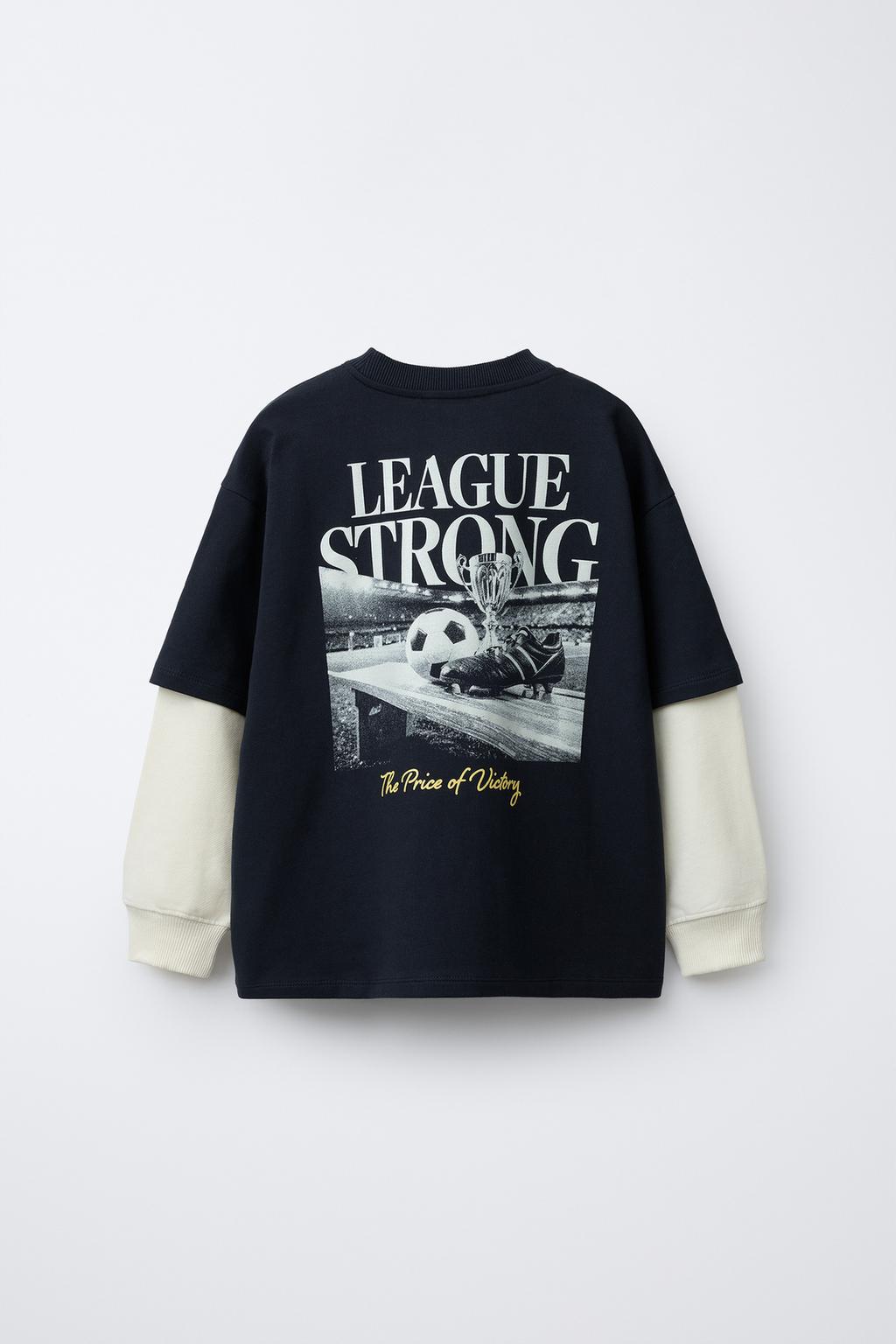 ЛОНГСЛИВ ФУТБОЛЬНЫЙ С ДВОЙНЫМИ РУКАВАМИ