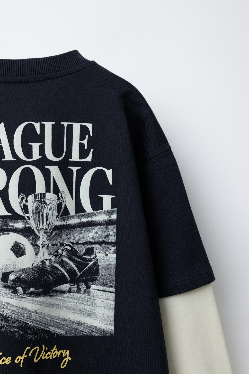 ЛОНГСЛИВ ФУТБОЛЬНЫЙ С ДВОЙНЫМИ РУКАВАМИ