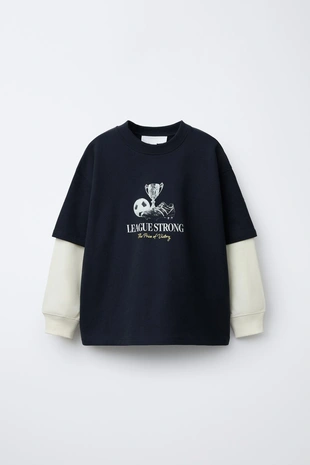 Лонгслив футбольный с двойными рукавами- Заказать в России