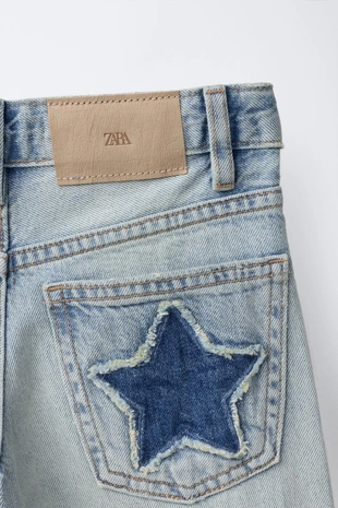 Джинсы WIDE LEG с заклепками- Заказать в России