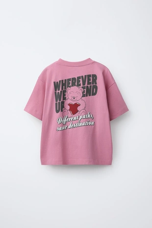 Футболка с принтом «сердечки»