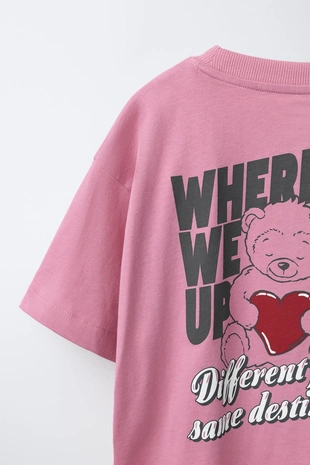 Футболка с принтом «сердечки»