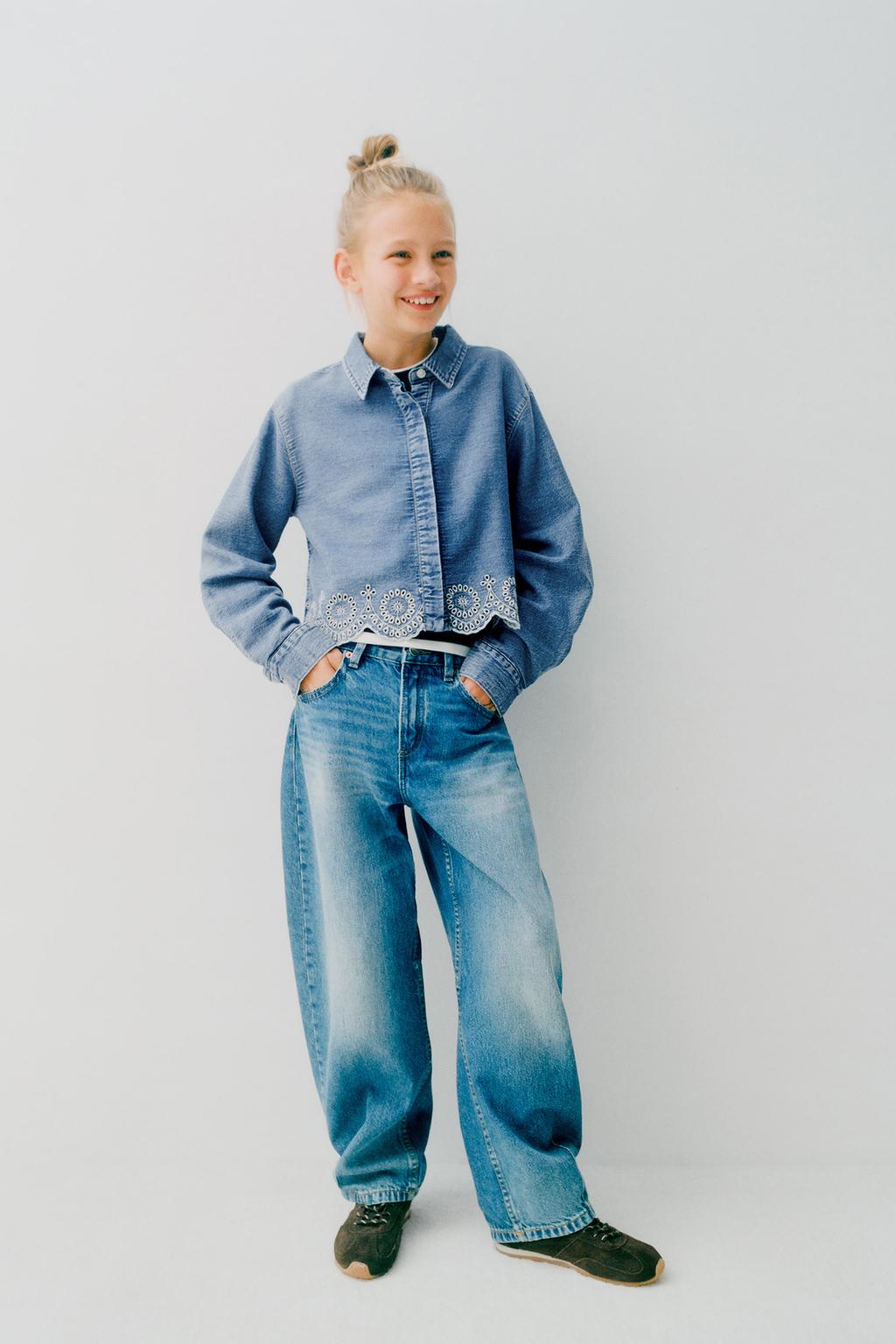 ДЖИНСОВАЯ РУБАШКА С ОТДЕЛКОЙ ШИТЬЕМ