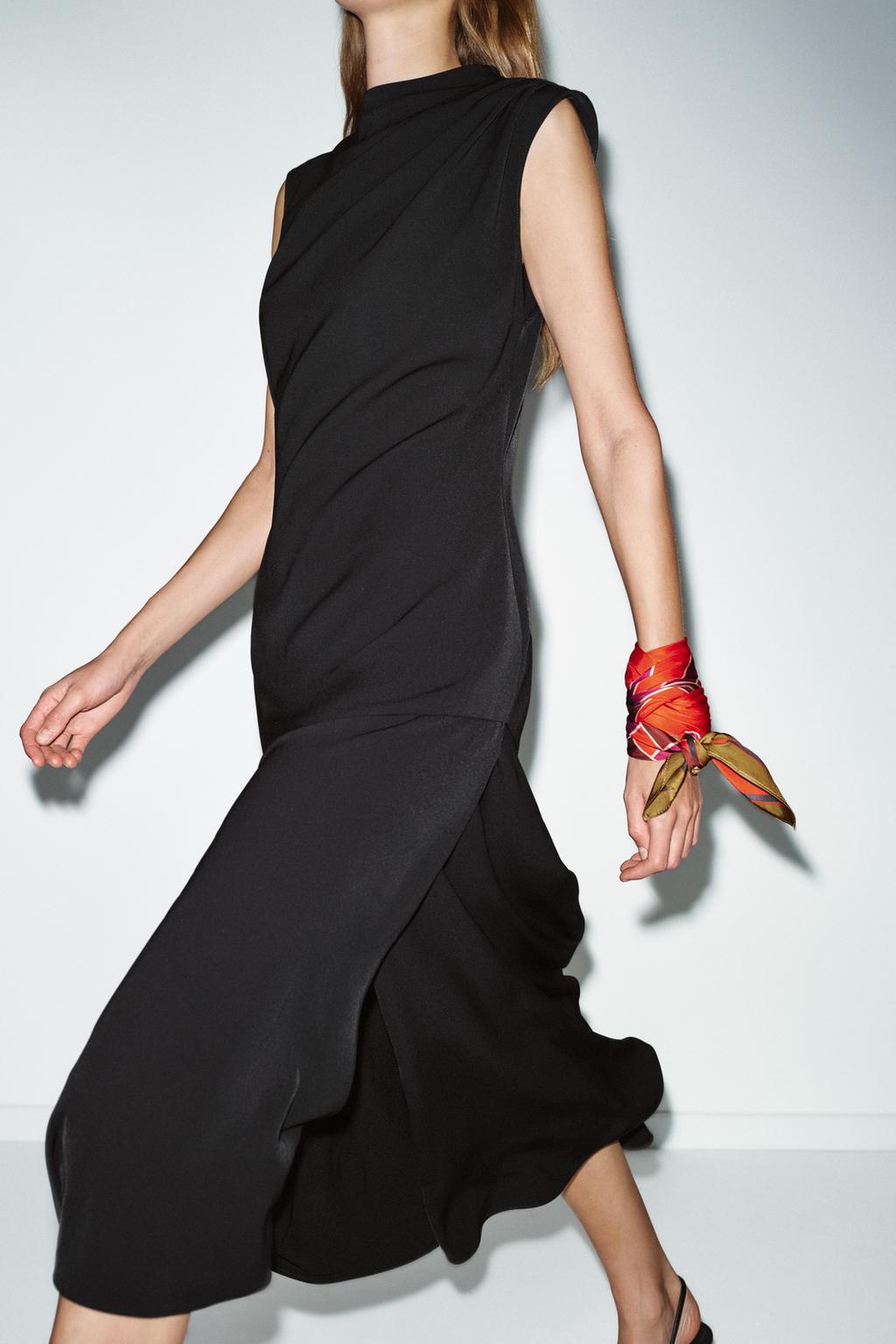 ПЛАТЬЕ МИДИ АСИММЕТРИЧНОГО КРОЯ