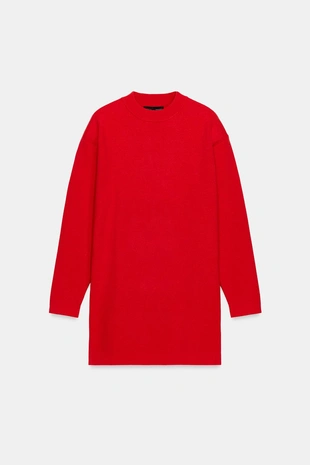 Длинный свитер со спущенными плечами- Заказать в России