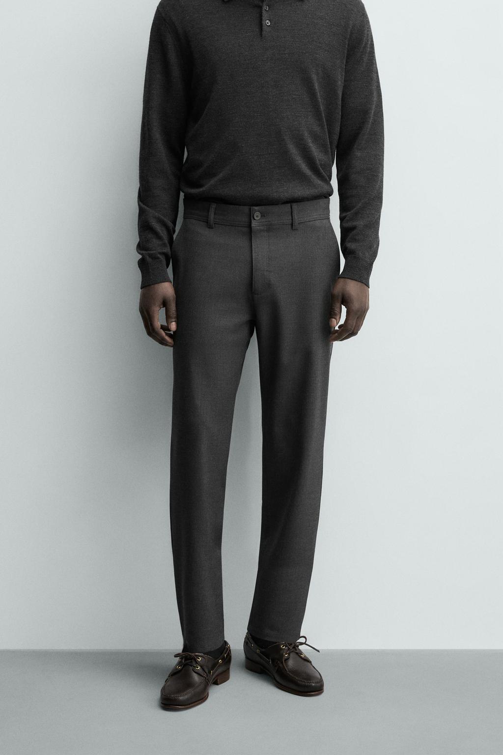 БРЮКИ ЧИНОС ИЗ КОМФОРТНОЙ РЕЛЬЕФНОЙ ТКАНИ