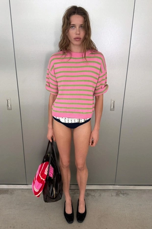 Свитер в полоску- Заказать в России