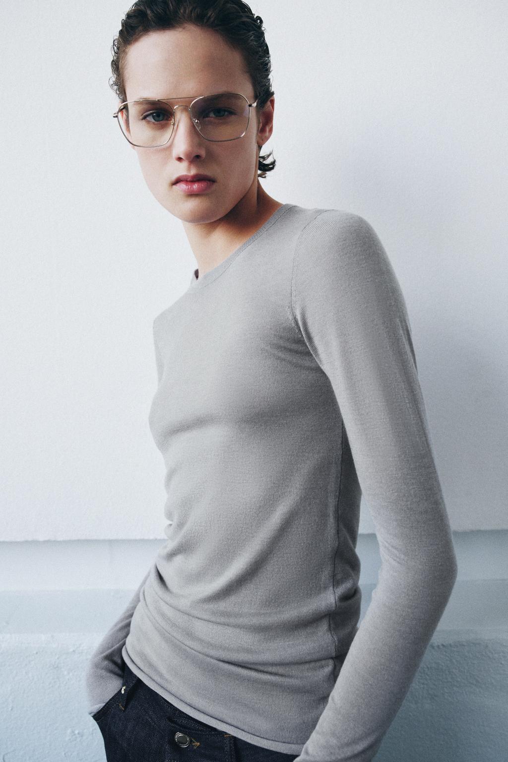 ТОНКИЙ СВИТЕР ИЗ СМЕСОВОЙ ШЕРСТИ