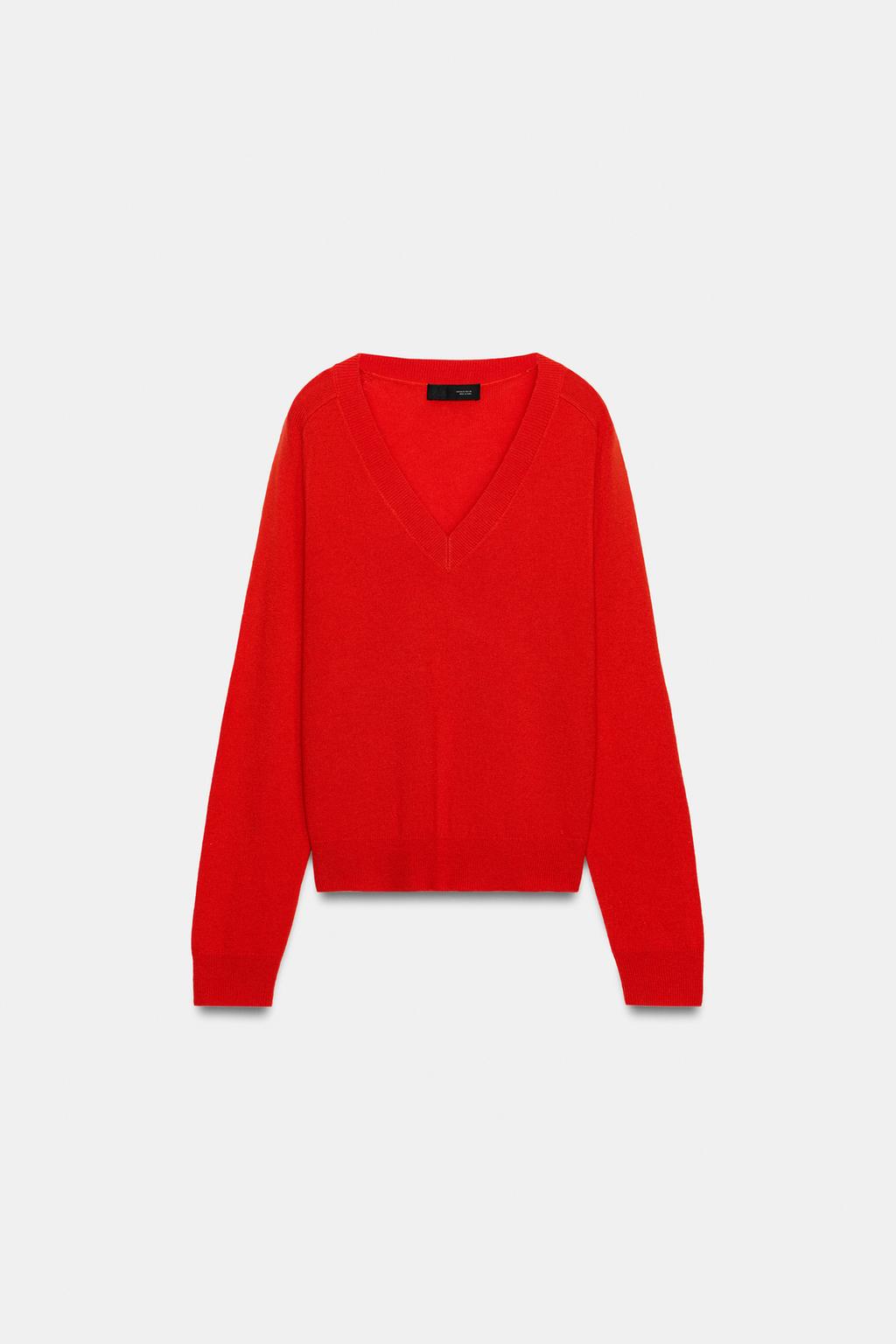 ШЕРСТЯНОЙ СВИТЕР С V-ОБРАЗНЫМ ВЫРЕЗОМ