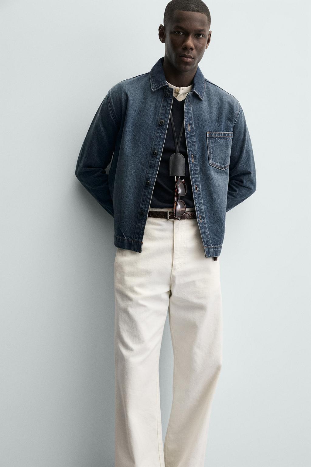 ДЖИНСОВАЯ РУБАШКА С ЭФФЕКТОМ ПОТЕРТОСТИ