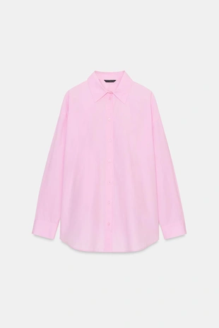 Рубашка оверсайз из поплина- Заказать в России