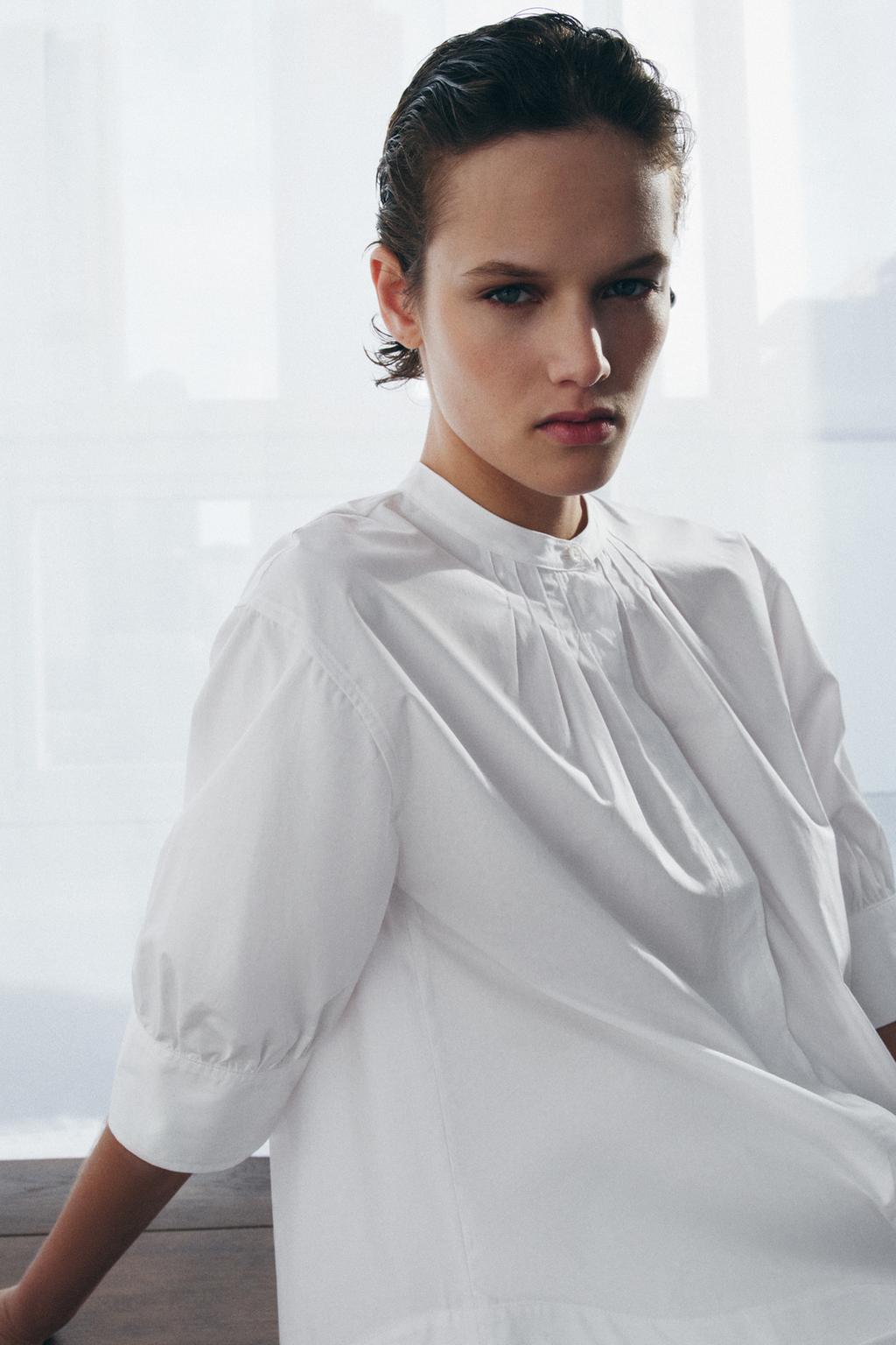 РУБАШКА С ОБЪЕМНЫМИ РУКАВАМИ ZW COLLECTION