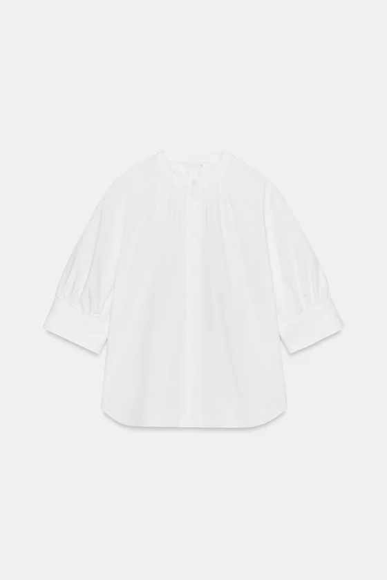 РУБАШКА С ОБЪЕМНЫМИ РУКАВАМИ коллекция Zara «ZW»