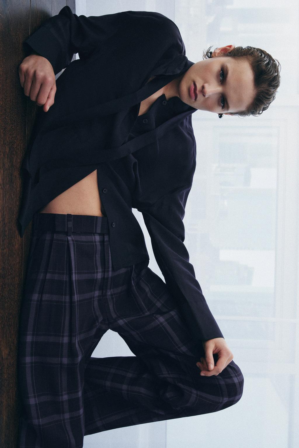 РУБАШКА С КАРМАНАМИ И ЗАВЯЗКАМИ — ZW COLLECTION