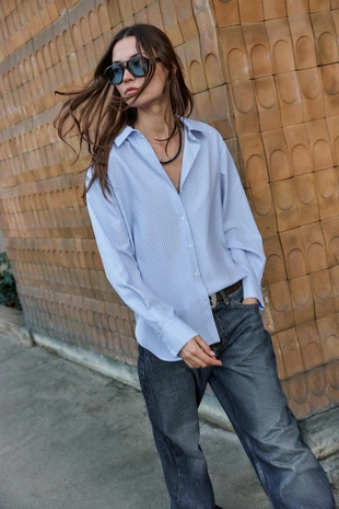 Рубашка оксфорд в клетку- Заказать в России