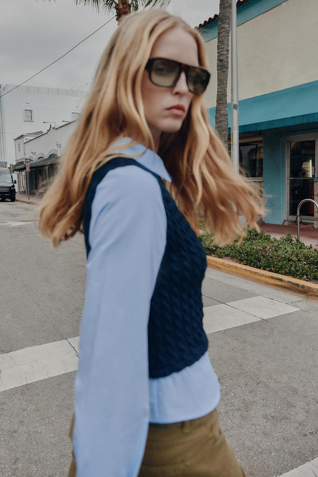 КОМБИНИРОВАННАЯ РУБАШКА ИЗ ПОПЛИНА