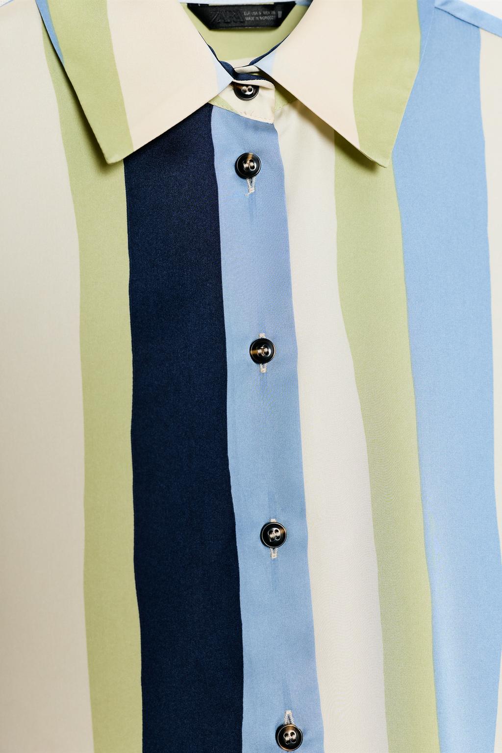 АТЛАСНАЯ РУБАШКА В ПОЛОСКУ