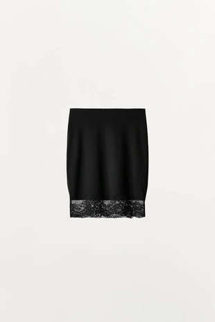 Юбка из полиамида с кружевом