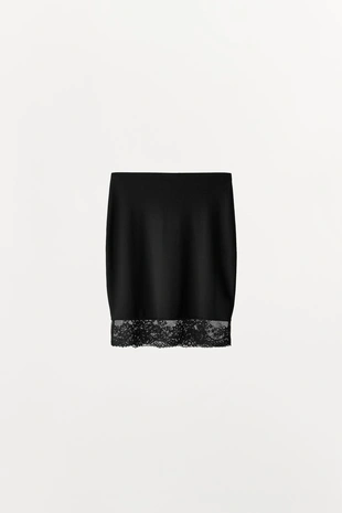 Юбка из полиамида с кружевом