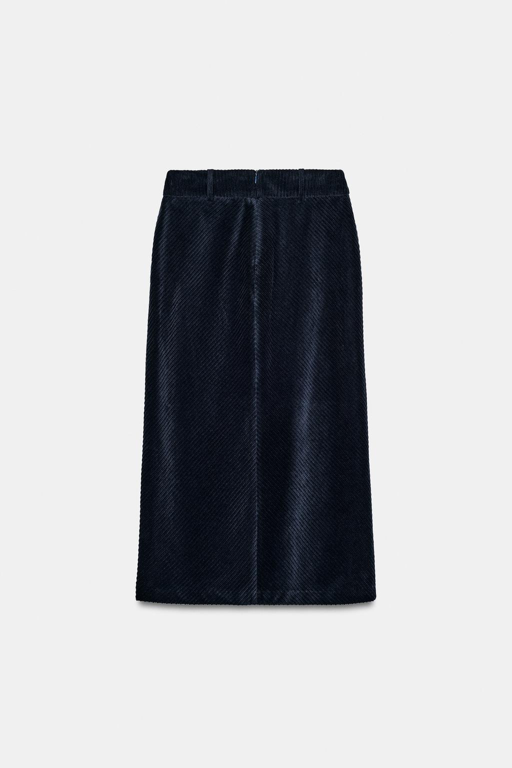 ПРЯМАЯ ЮБКА МИДИ ИЗ ВЕЛЬВЕТА