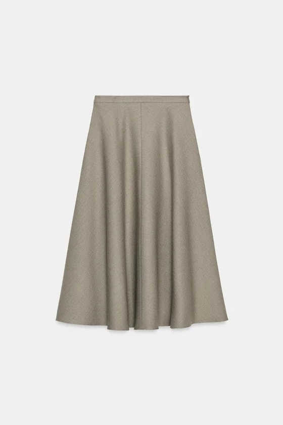 ШИРОКАЯ ЮБКА В ЕЛОЧКУ — коллекция Zara «ZW»