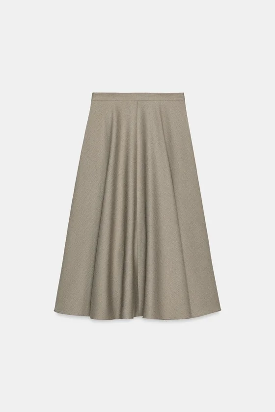 ШИРОКАЯ ЮБКА В ЕЛОЧКУ — коллекция Zara «ZW»