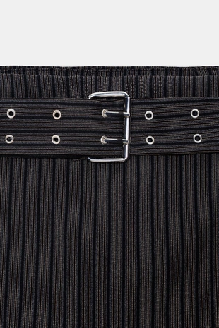 Юбка-шорты с ремнем- Заказать в России