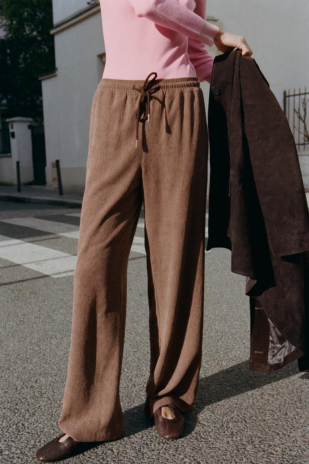 БРЮКИ ПРЯМОГО КРОЯ С ЭЛАСТИЧНЫМ ПОЯСОМ